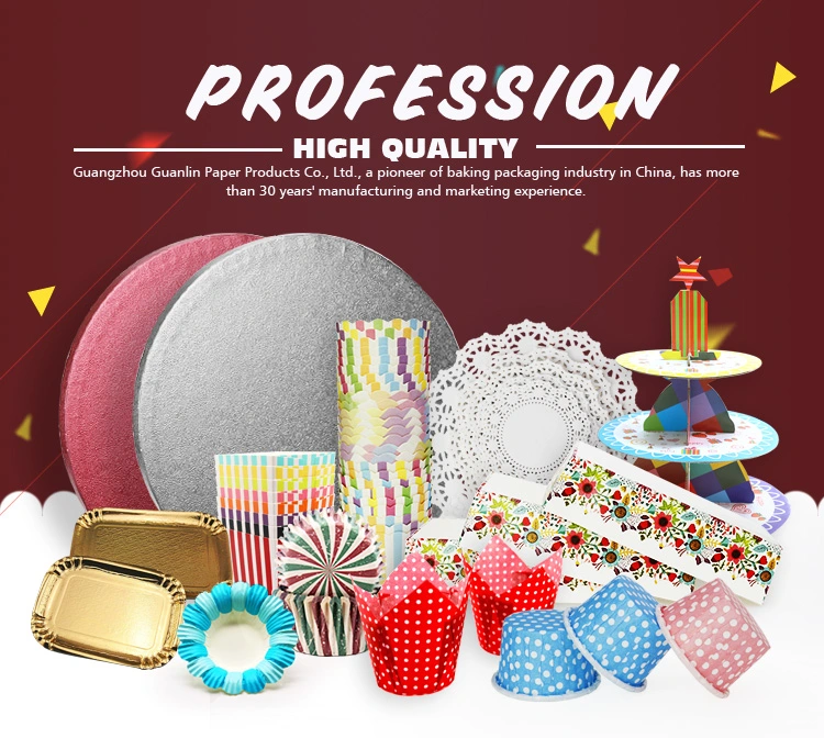 Professional Made Square Shape Colorful Striped Printing Paper Cake Baking Mold